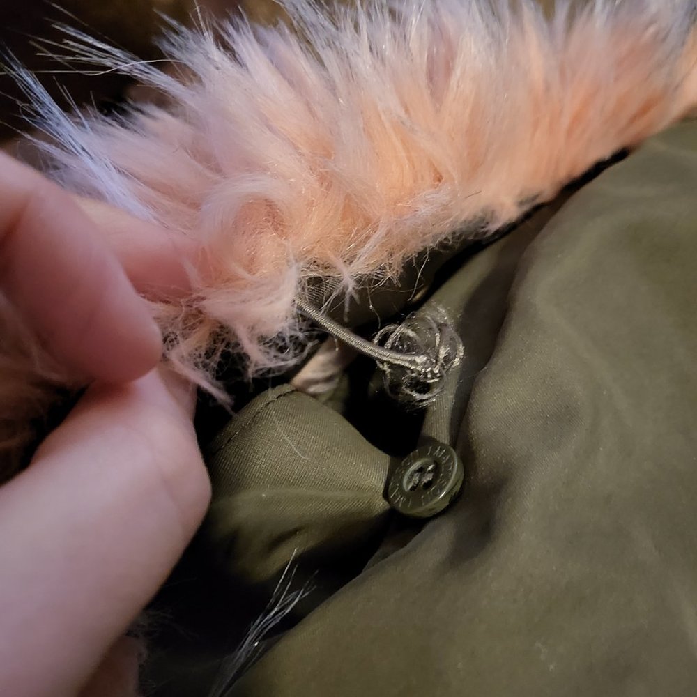 Customizable Faux-Fur-Trim Anorak Coat - Picture 7 of 8